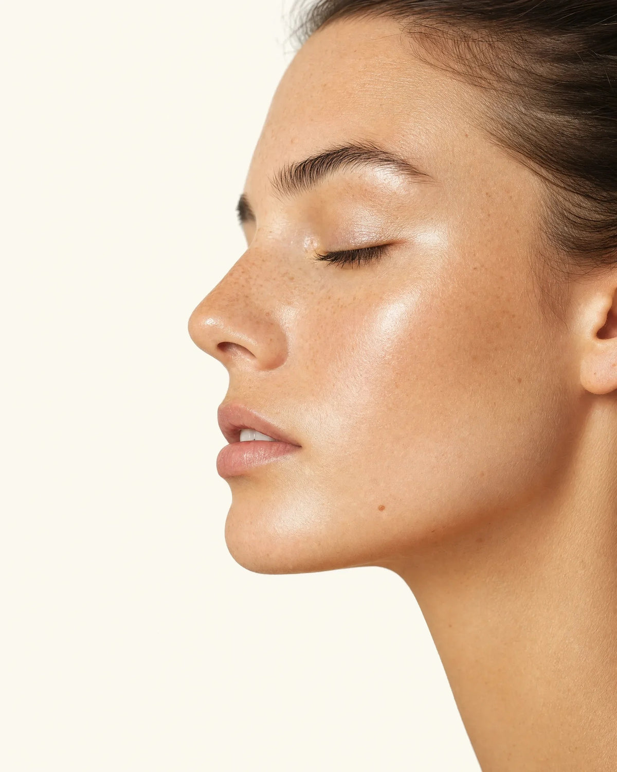 glowing skin after a studio treatment