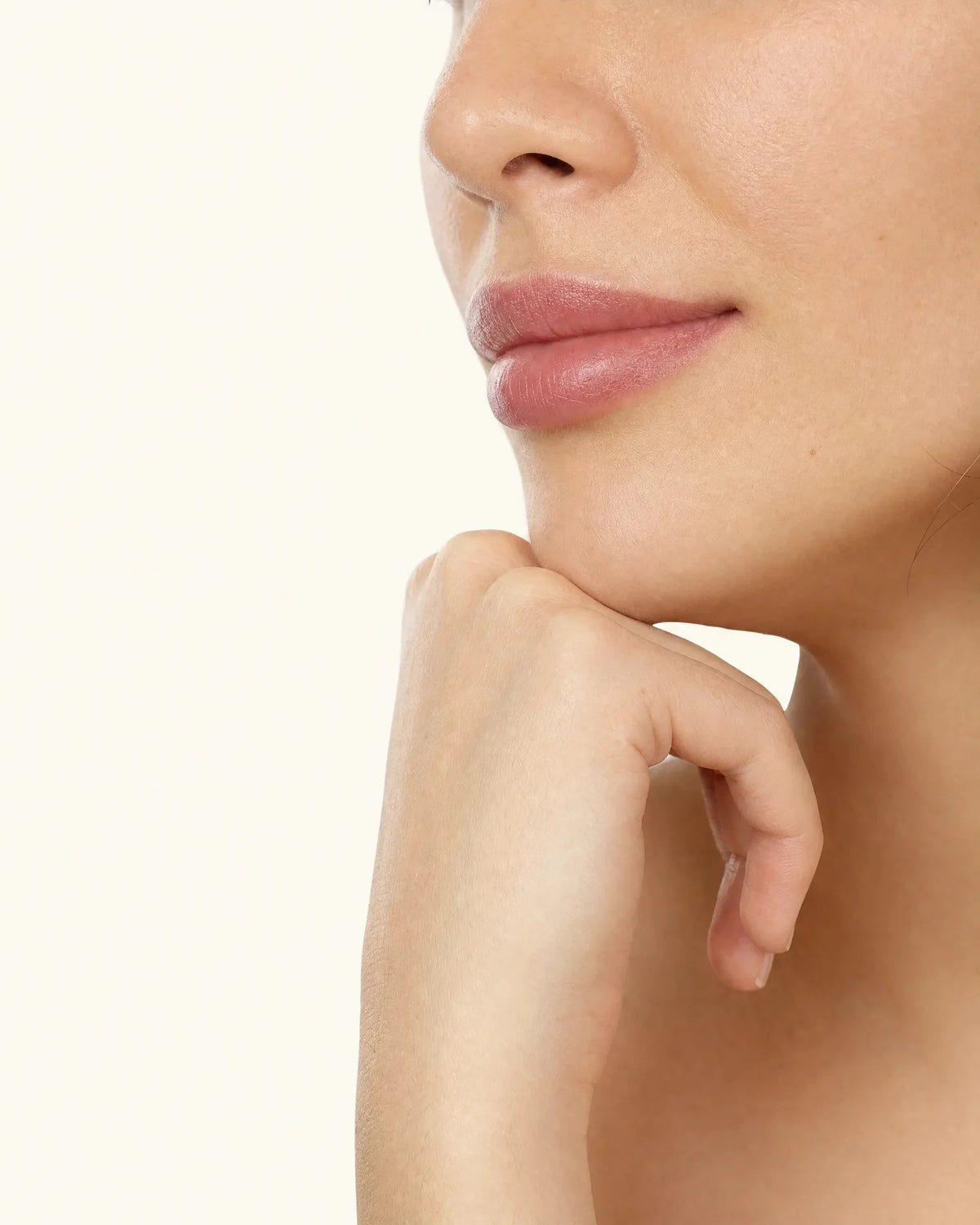 Healed lip blush in a natural rose tone