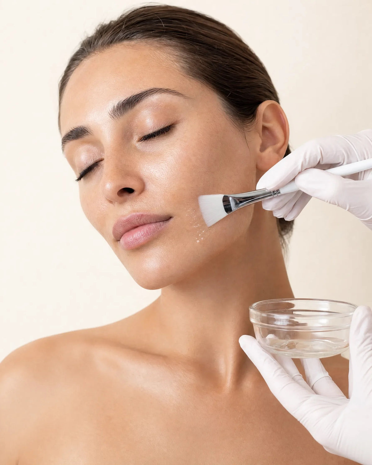 glowing skin after a studio treatment